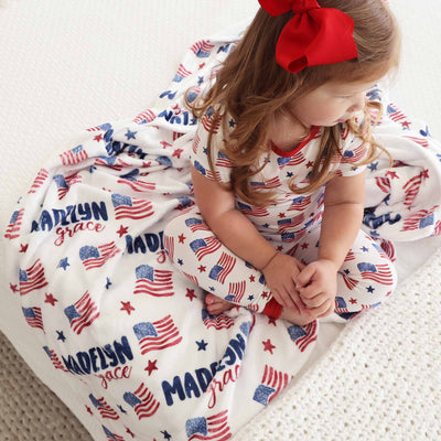 american dreams personalized kids blanket 