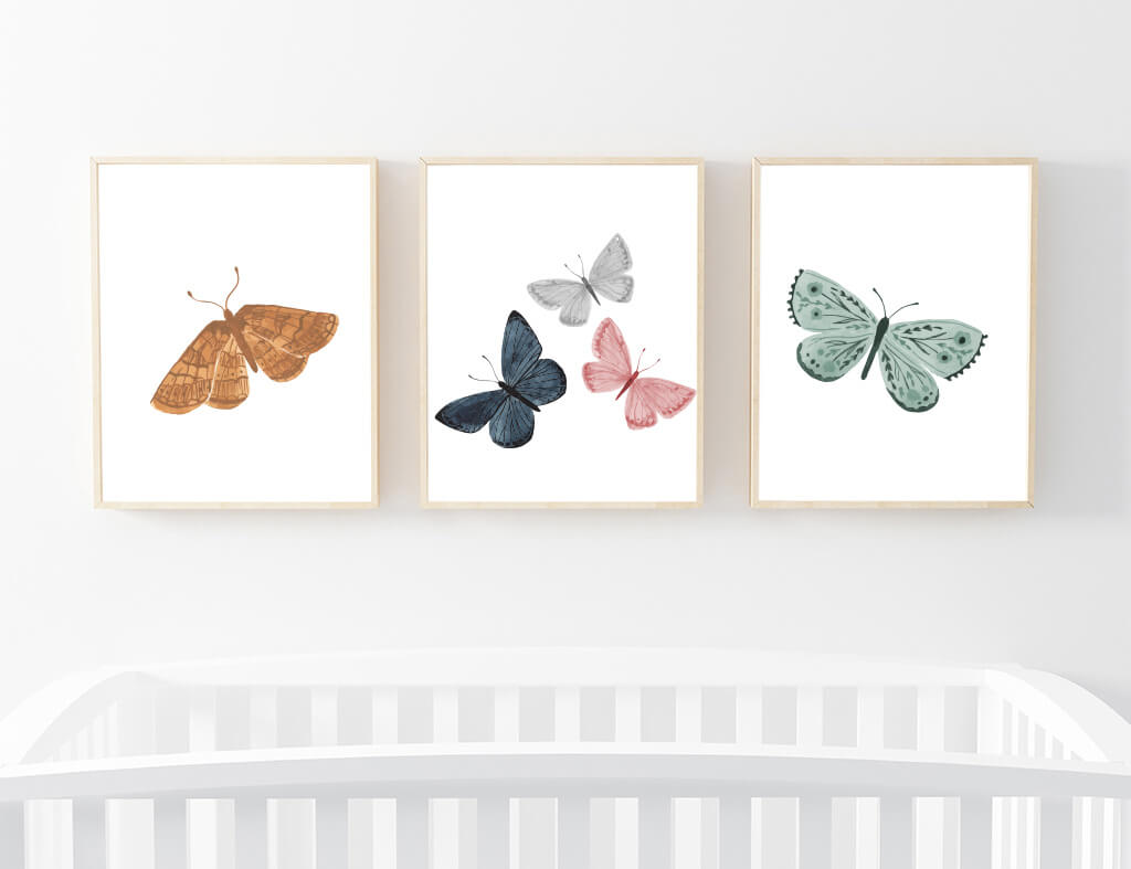 bentley's butterfly nursery art