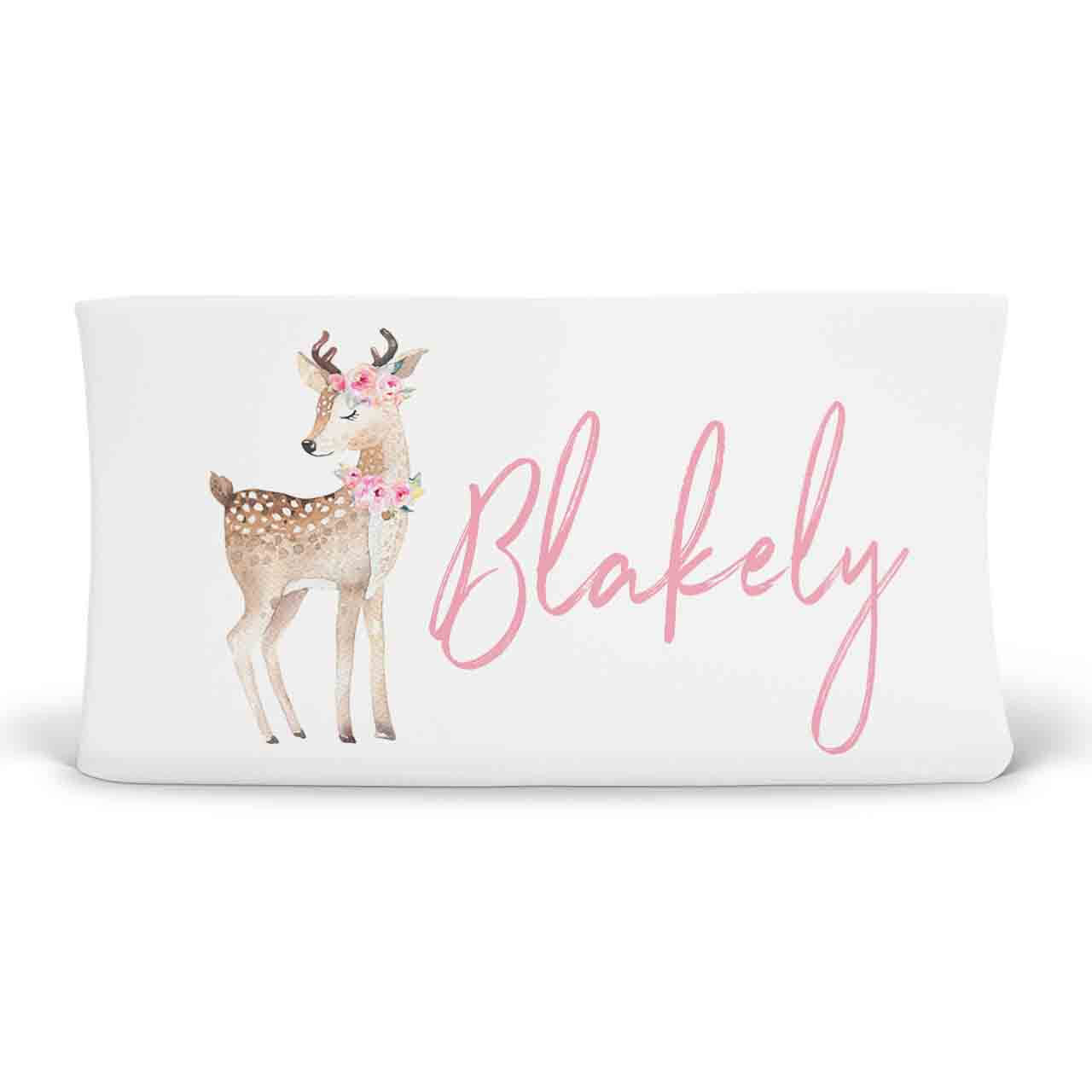 blakely's woodland deer changing pad cover