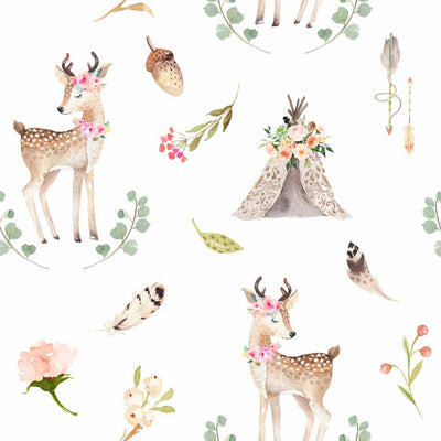 Blakely's Boho Deer Personalized Toddler Blanket