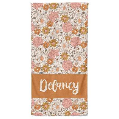all floral personalized towel