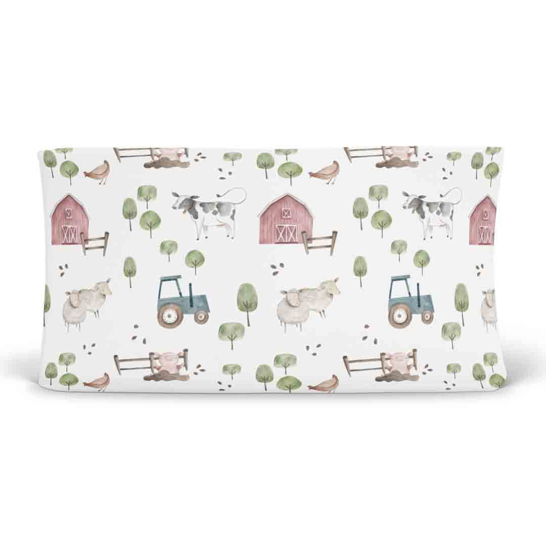 farm themed changing pad cover