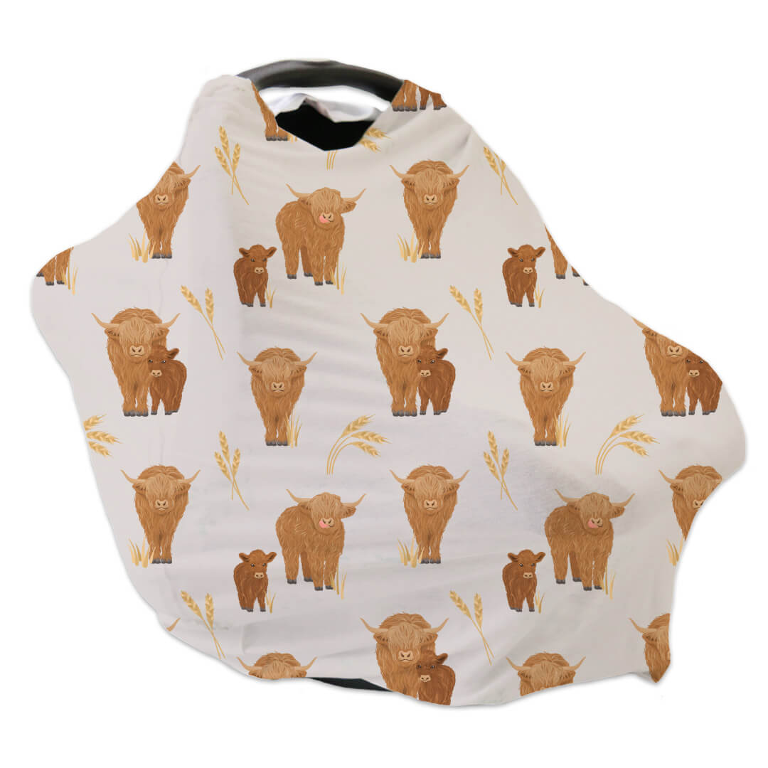 highland cow multi-use cover 
