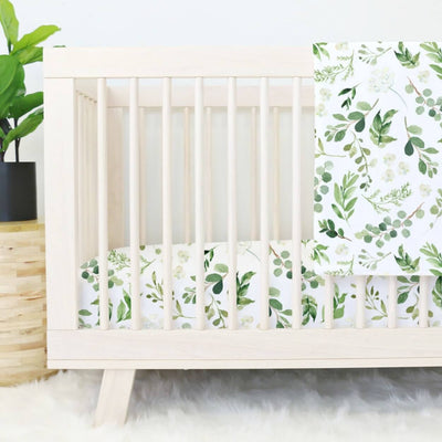greenery crib sheet 