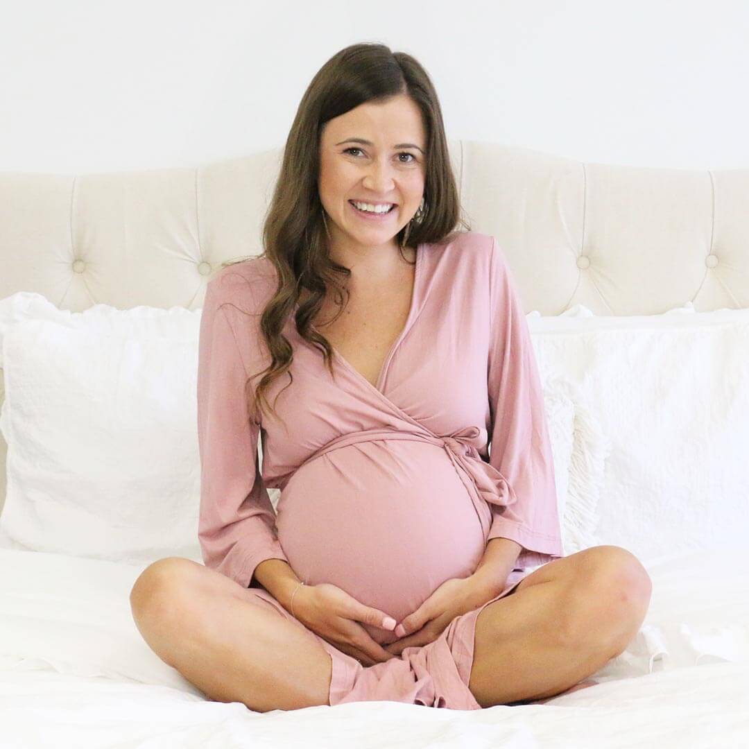 Bamboo Knit Maternity Robe in Solids