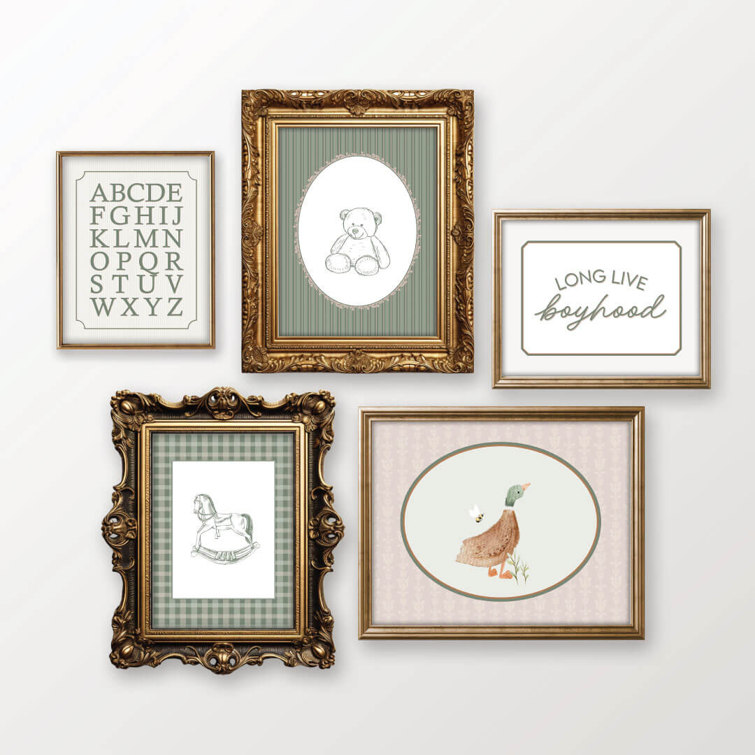 Peter Rabbit Personalised Blue Nursery Print | Name & Initial Wall Art | Baby Boy Christening Gift | UK