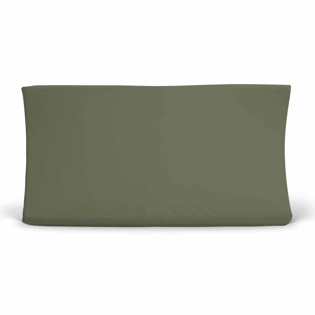 solid olive changing pad cover 