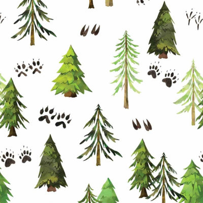 Woodland Trees Personalized Baby Name Swaddle Blanket