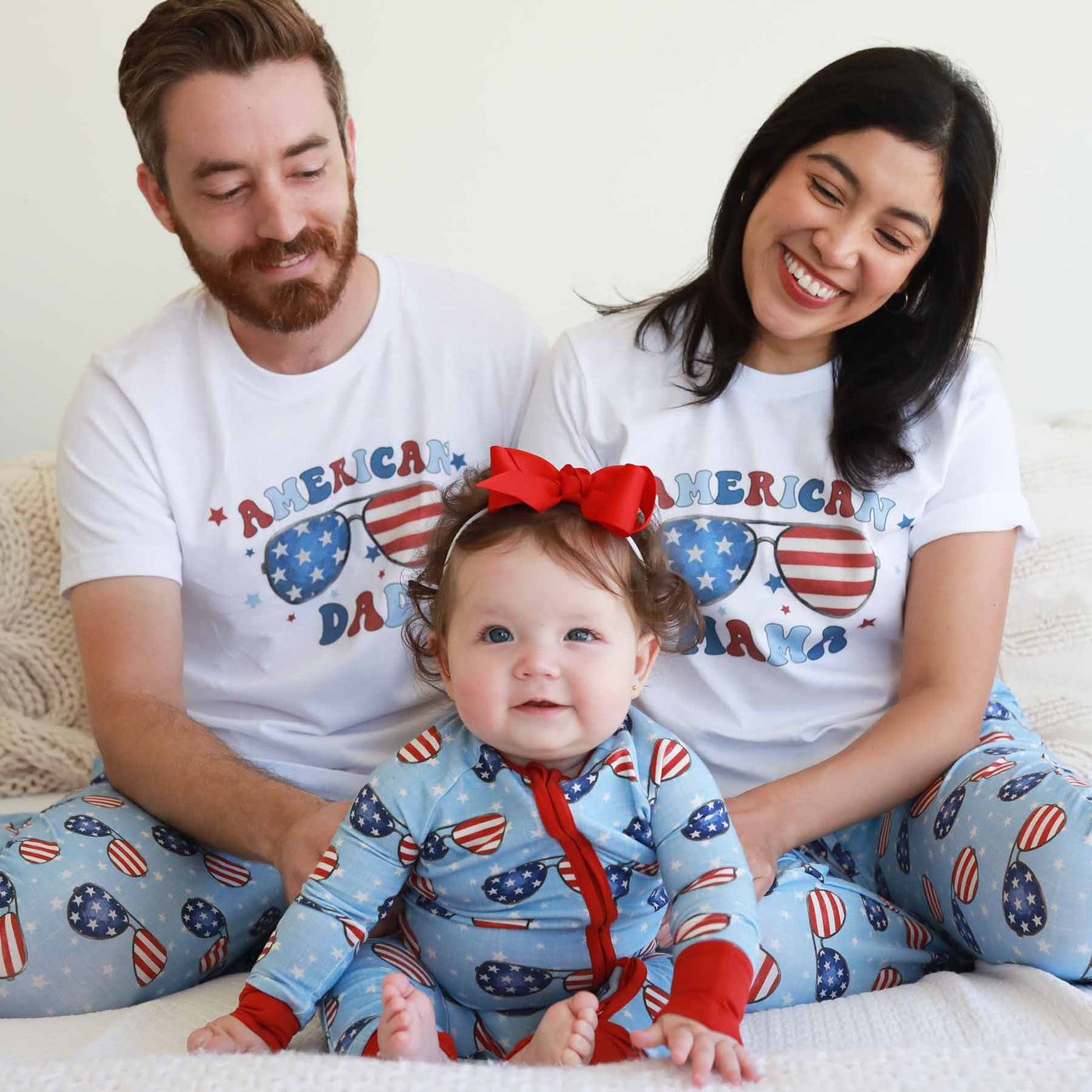 fourth of july matching family pajamas 