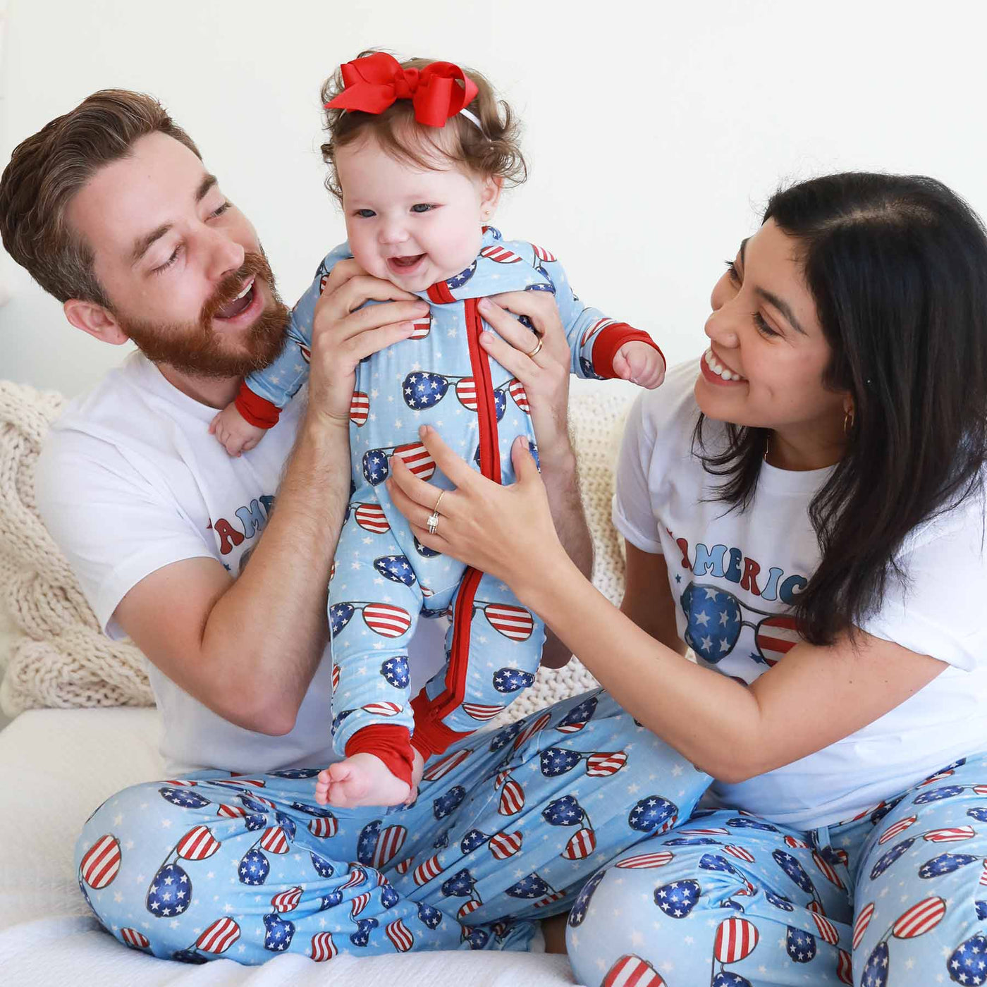 fourth of july matching family pajamas 