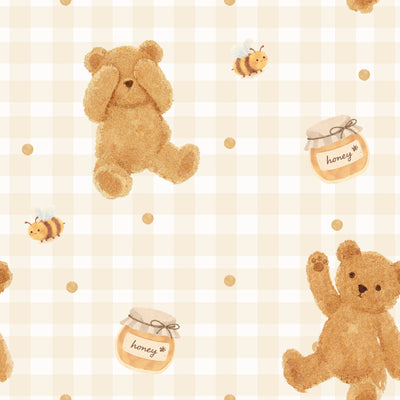 Bamboo Zipper Footie | Honey Bear