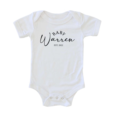 personalized baby name onesie