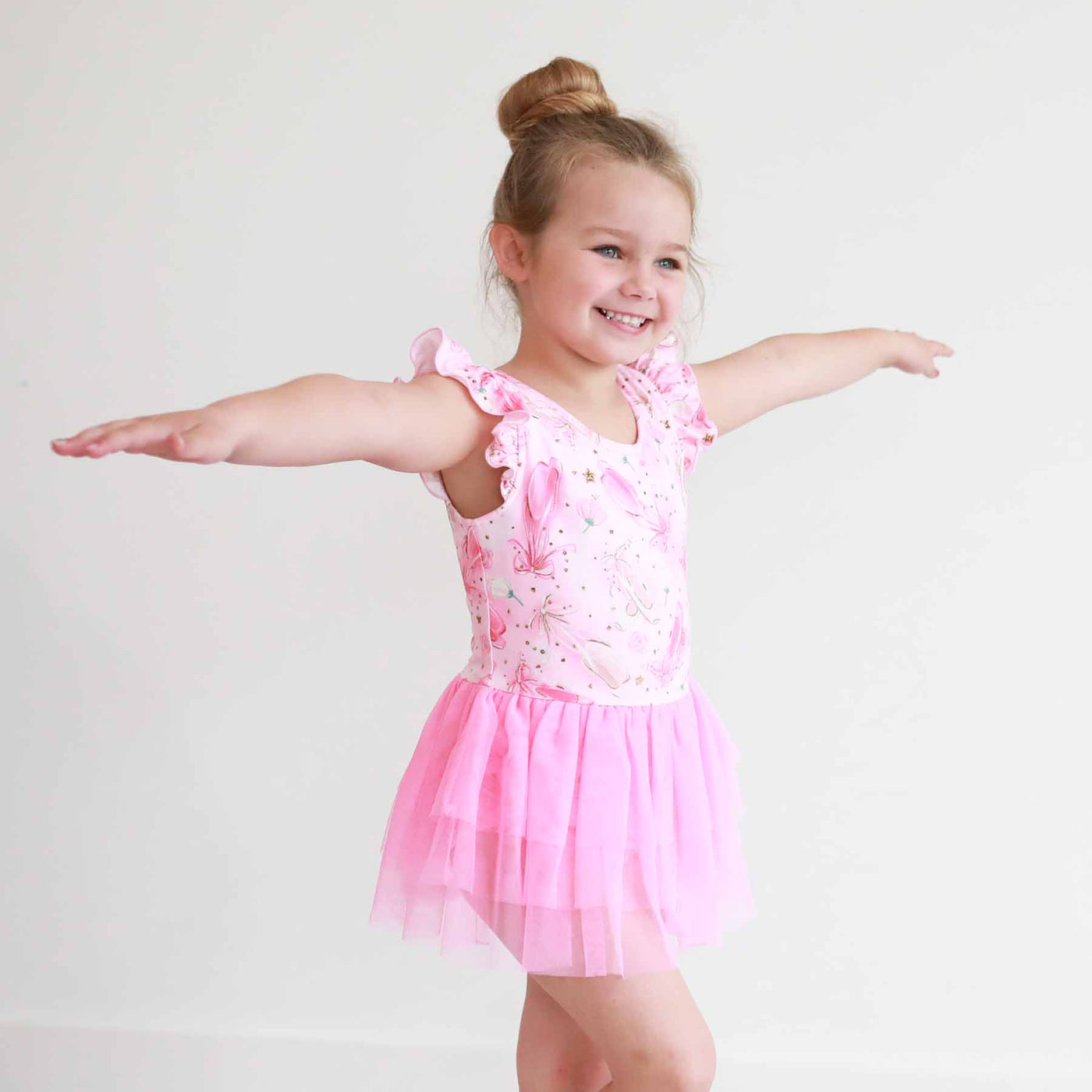 ballet shoes leotard with triple tiered skirt 