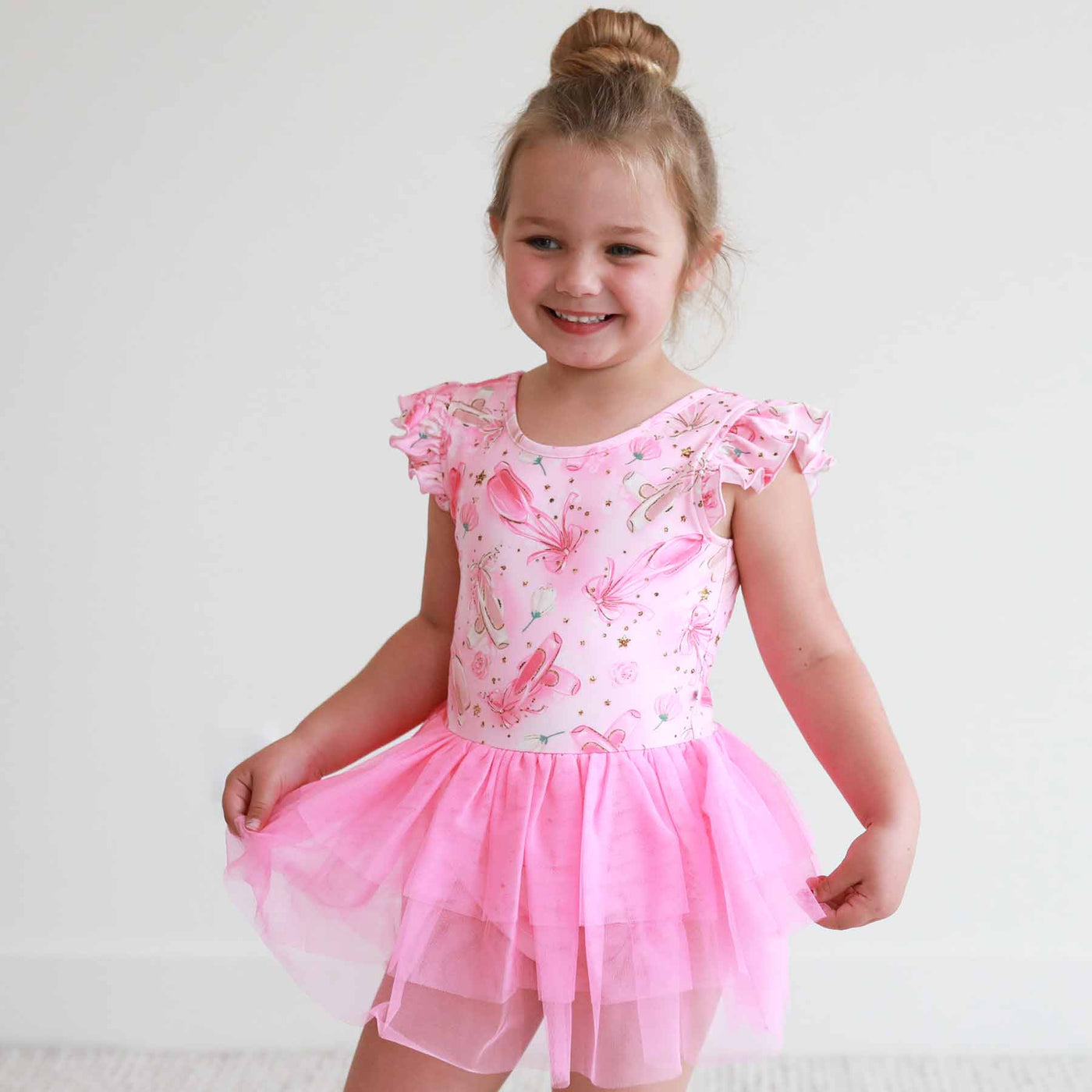ballet leotard for girls with tulle skirt 