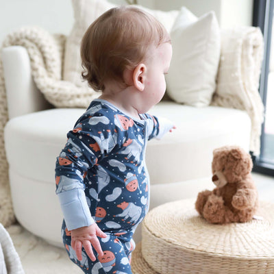 baby pajamas with bears zip romper 