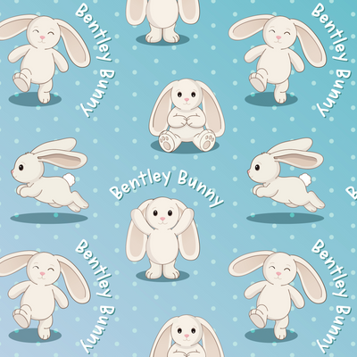 Cuddle Plush Friends Personalized Kids' Blanket | Bentley Bunny