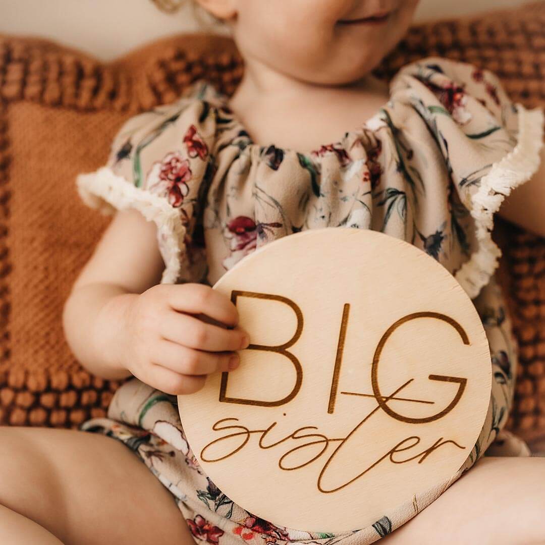 big-sister-announcement-wood-sign-caden-lane for Free Printable Big Sister Sign Big Sister Announcement Wood Sign | Caden Lane for Free Printable Big Sister Sign