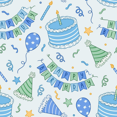 Bamboo Zipper Footie | Birthday Bash Blue