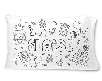 Color Me Personalized Pillow Case | Birthday Celebration
