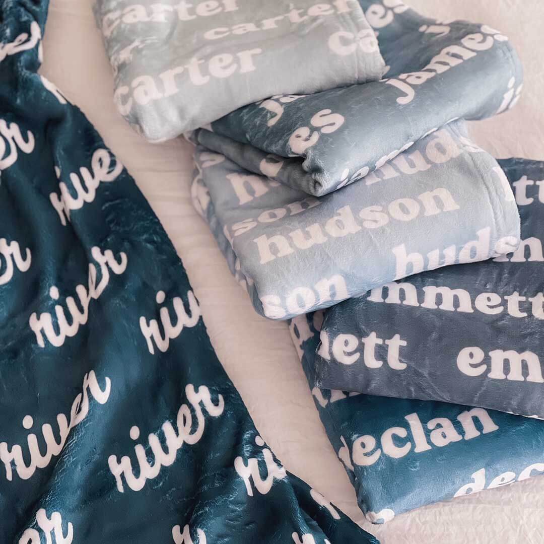 baby blues personalized color blanket