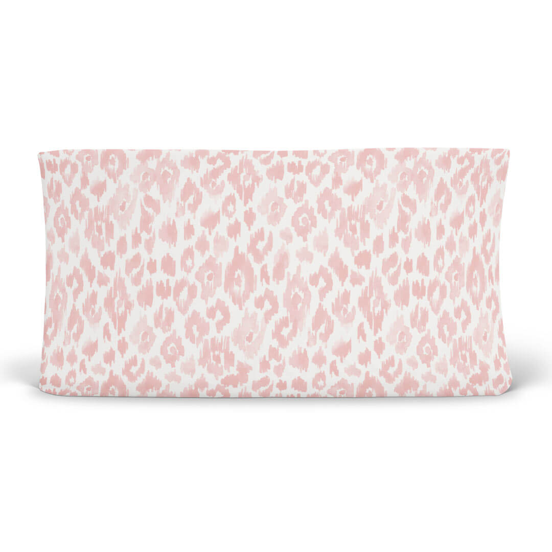 blush leopard changing pad cover