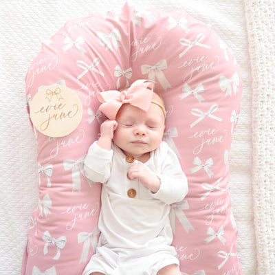 baby swaddle blanket personalized with bows 