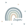 Boy Rainbow Personalized Baby Name Swaddle