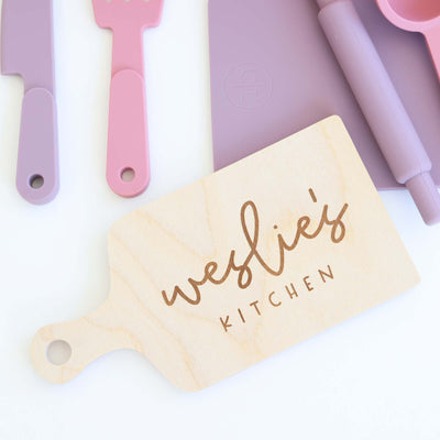 Silicone Play Kitchen Set with Personalized Cutting Board | Princess