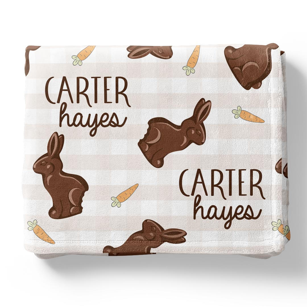 Bunny Bites Personalized Toddler Blanket Caden Lane