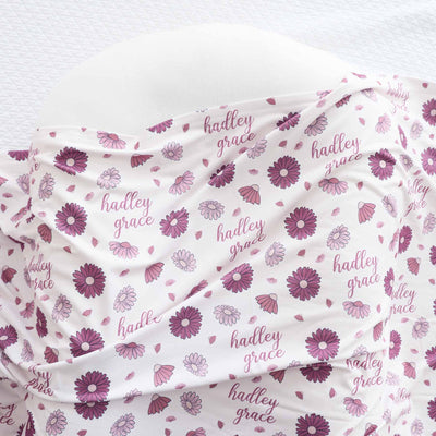 daisy personalized swaddle blanket 