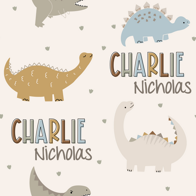 Personalized Kids' Blanket | Dino Stomps