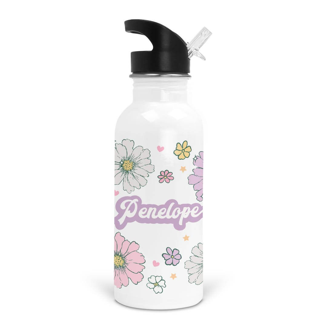 disco daisies personalized water bottle 