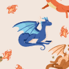 Dragon Friends Personalized Kids Blanket