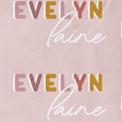 Dusty Pinks Retro Personalized Toddler Blanket