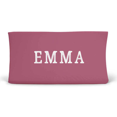 personalized changing pad cover dusty rose