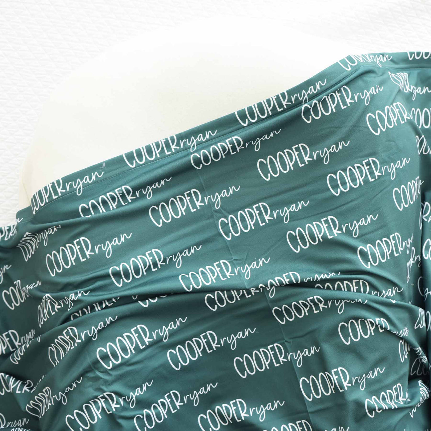 emerald personalized baby name swaddle blanket