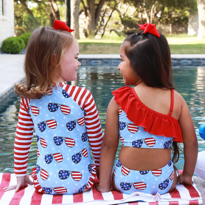 fourth of july matching family swimsuits 