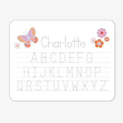 butterfly floral alphabet whiteboard 