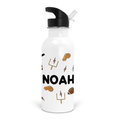 game day personalized kids water bottle 