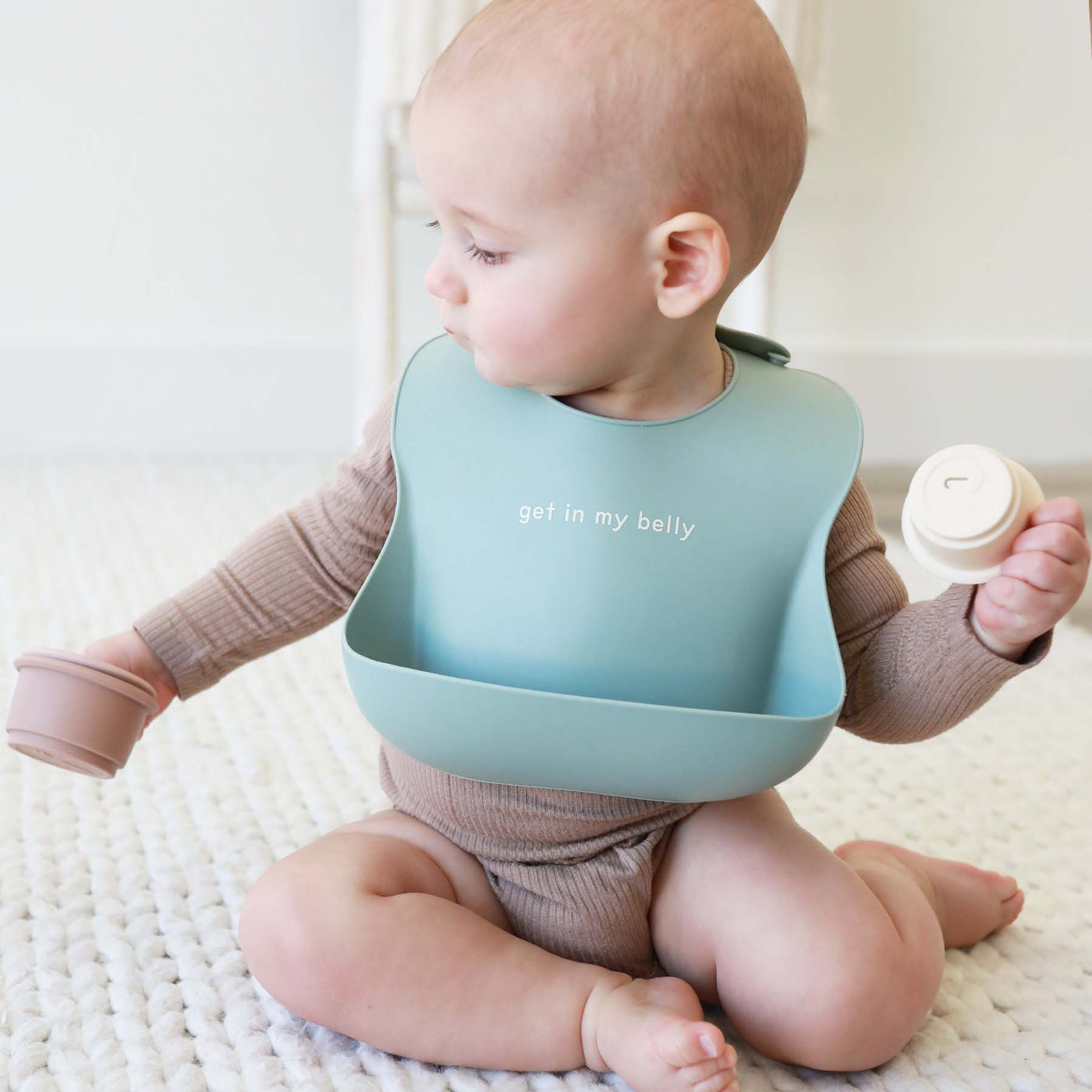 get in my belly silicone baby bib