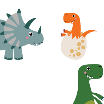 Happy Dinos Personalized Toddler Blanket | Neutral