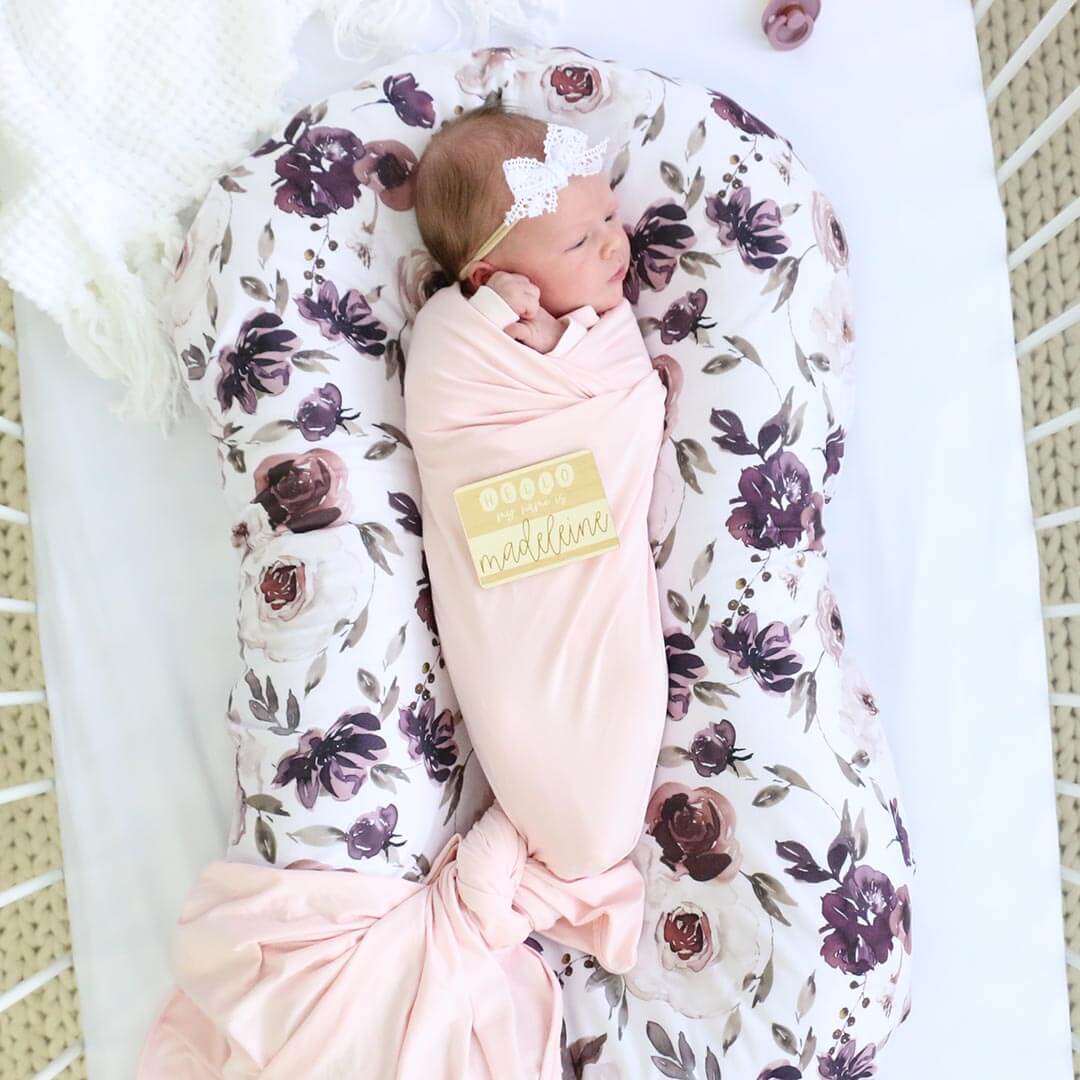 Purple outlet floral swaddle