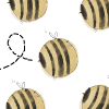 Honey's Bees Personalized Baby Name Swaddle Blanket