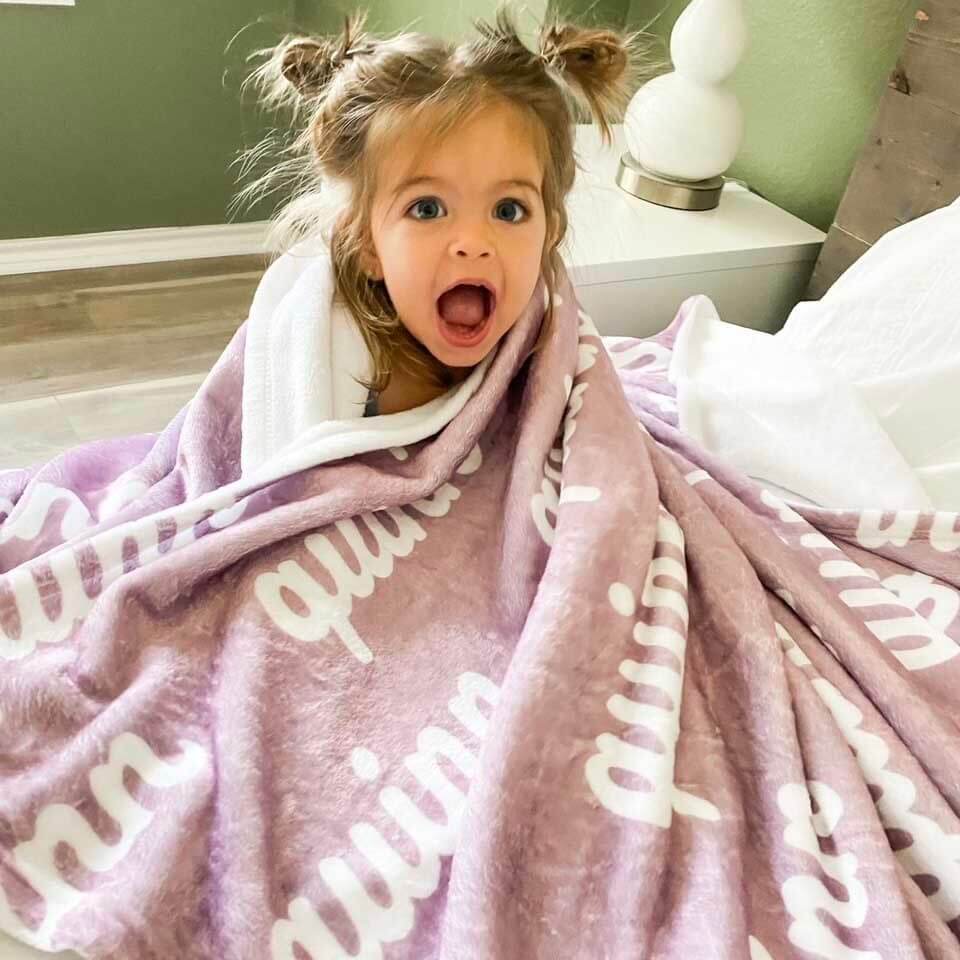 Personalized Color Blanket Lilac Caden Lane - Main Image