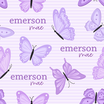 Personalized Kids' Blanket | Lavender Wings