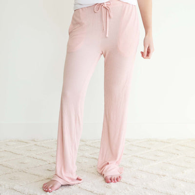 lovely pink waffle lounge pants