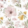 Maeve's Mauve & Mustard Floral Personalized Baby Name Swaddle