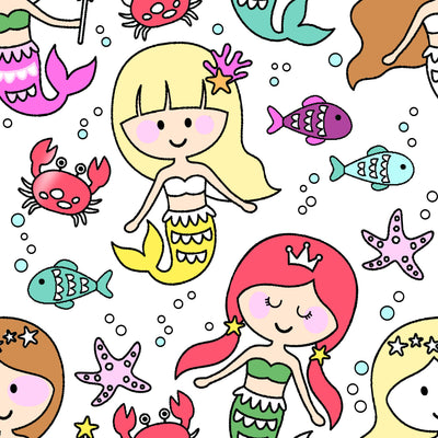 Colorable Two Piece Pajama Set | Mermaid Magic