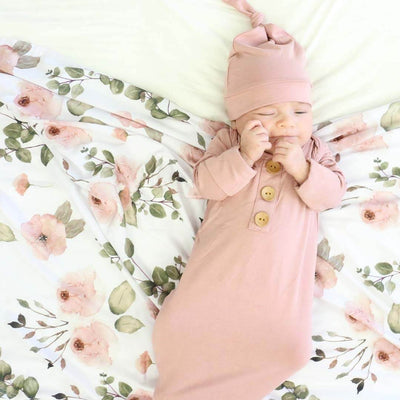 pink floral oversized swaddle blanket for newborns 