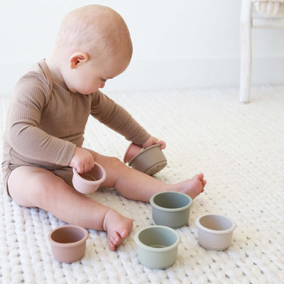neutral stacking cups for baby silicone 